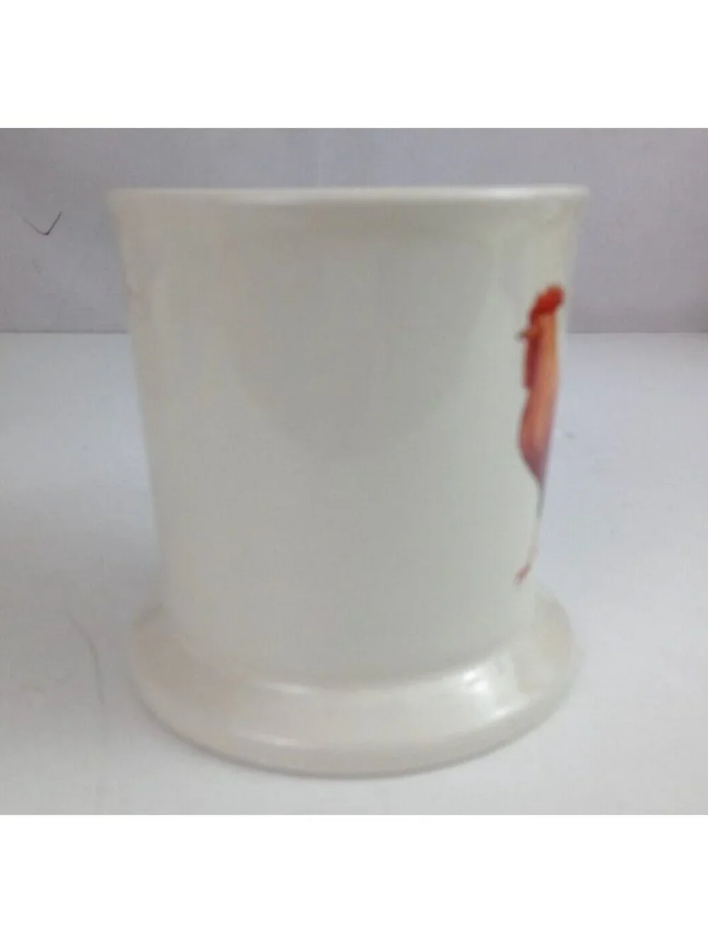 Vintage Dei Cream Color Coffee Cup Mug With Colorful Rooster Design 4.25